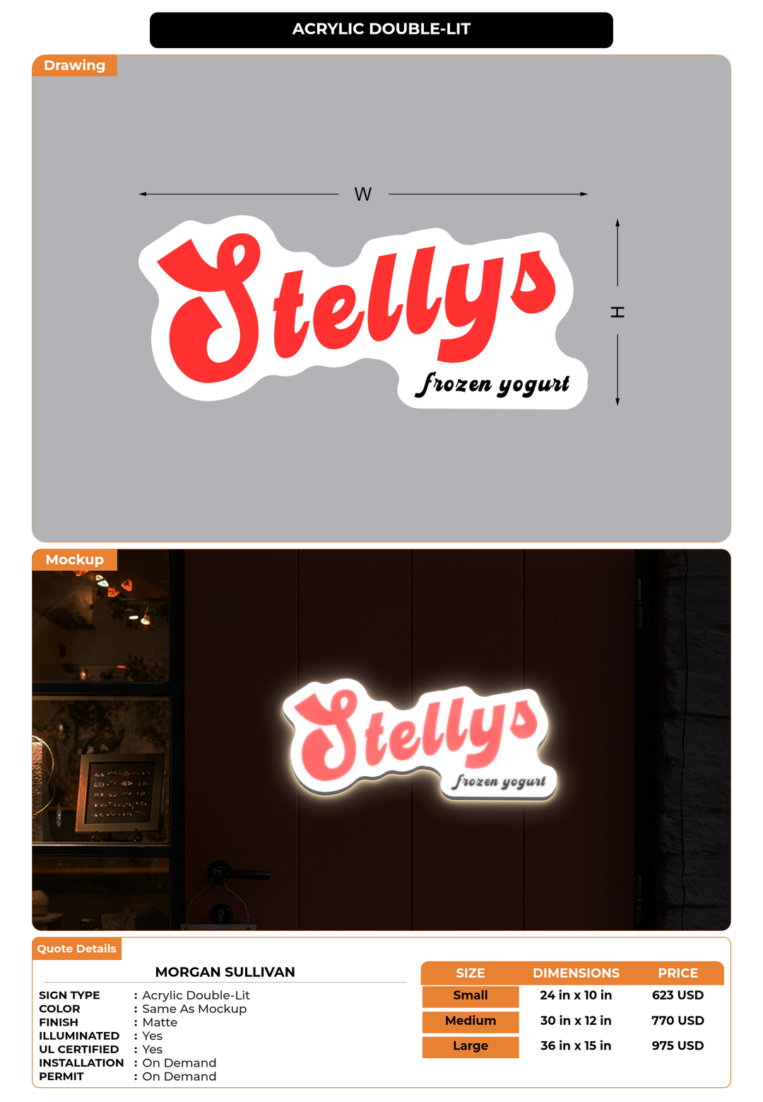 CUSTOM MOCKUP SIGN FOR morgan sullivan