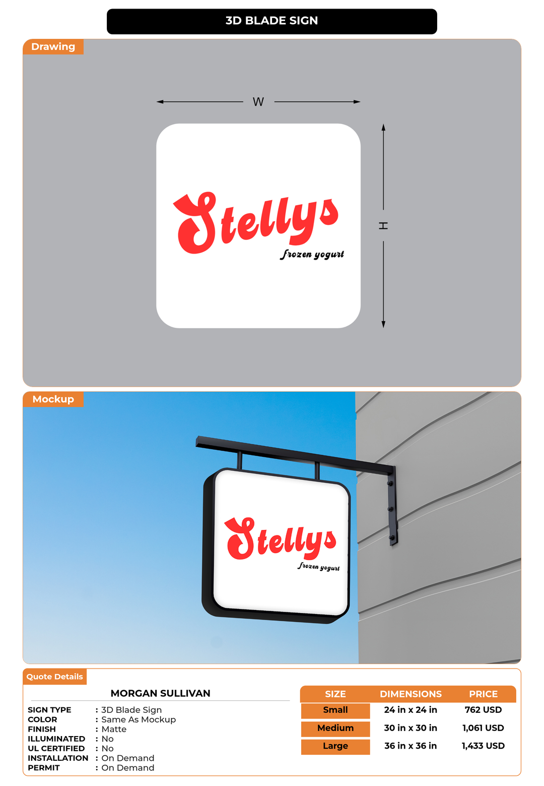 CUSTOM MOCKUP SIGN FOR morgan sullivan