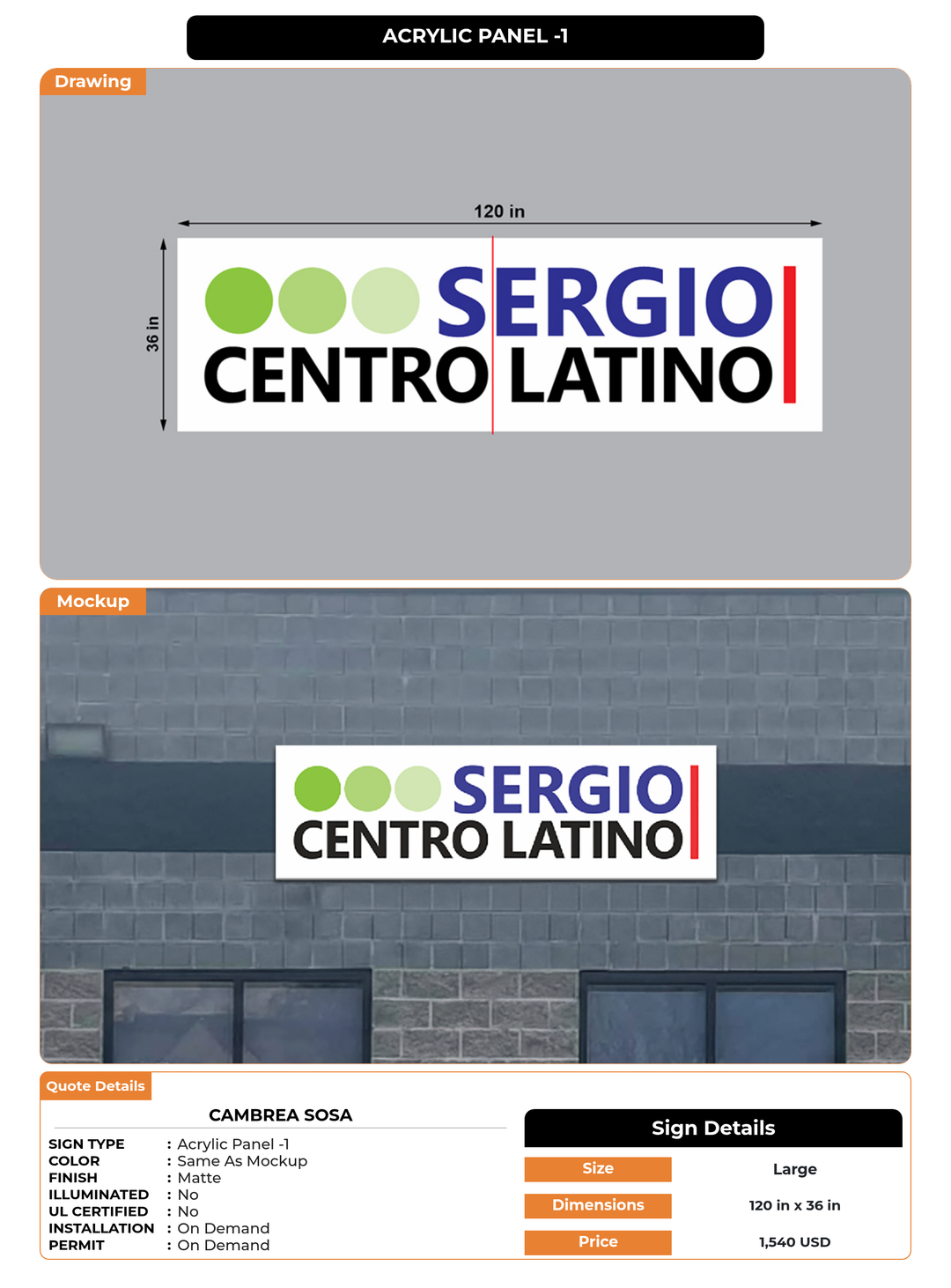 CUSTOM MOCKUP SIGN FOR Cambrea Sosa