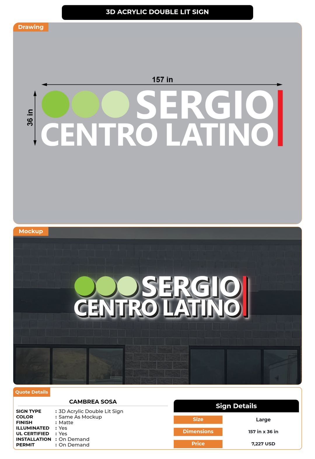 CUSTOM MOCKUP SIGN FOR Cambrea Sosa
