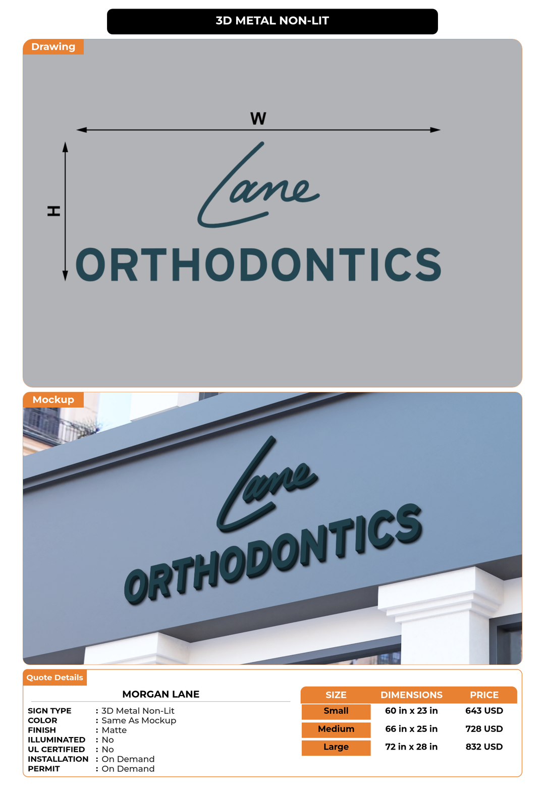 CUSTOM MOCKUP SIGN FOR Morgan Lane