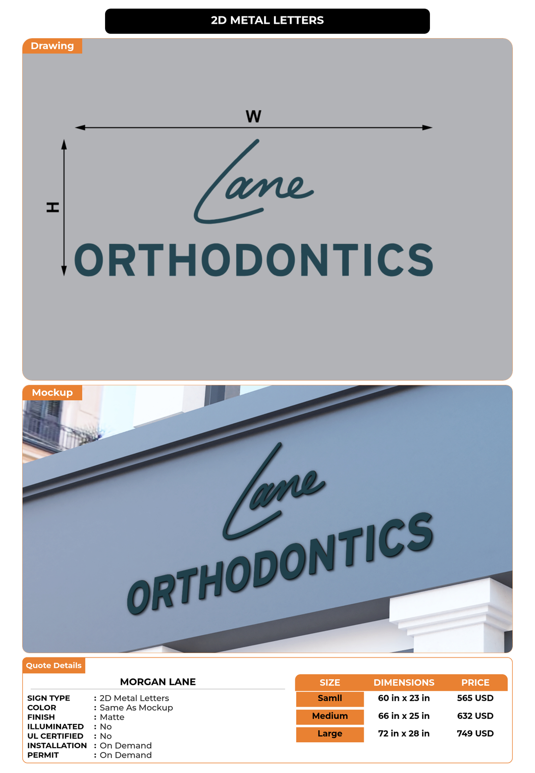 CUSTOM MOCKUP SIGN FOR Morgan Lane