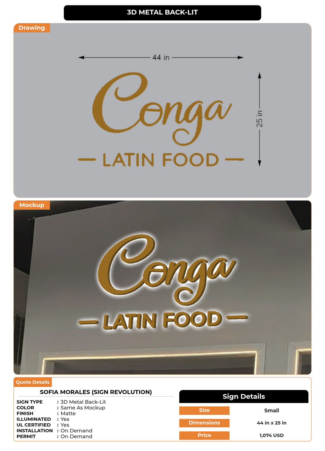 CUSTOM MOCKUP SIGN FOR Sofia Morales (Sign Revolution)