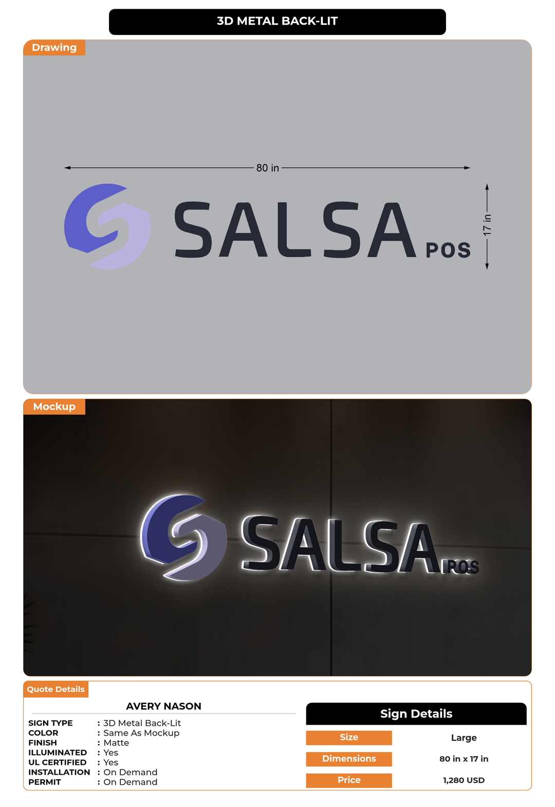 CUSTOM MOCKUP SIGN FOR Avery Nason