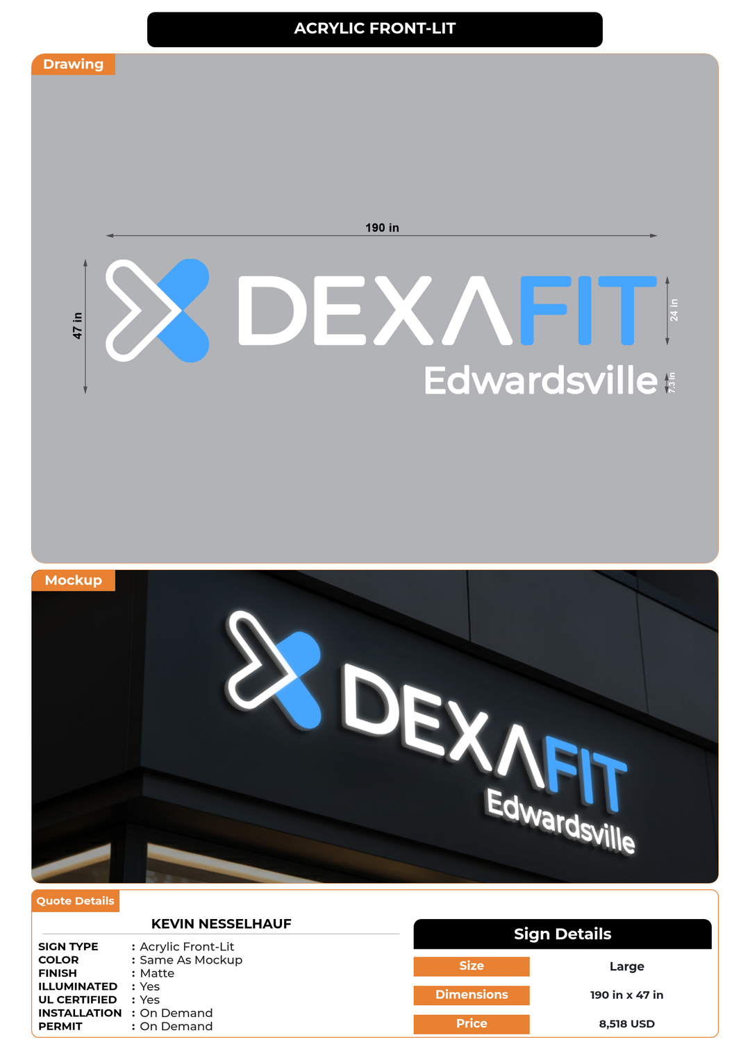 CUSTOM MOCKUP SIGN FOR Kevin Nesselhauf