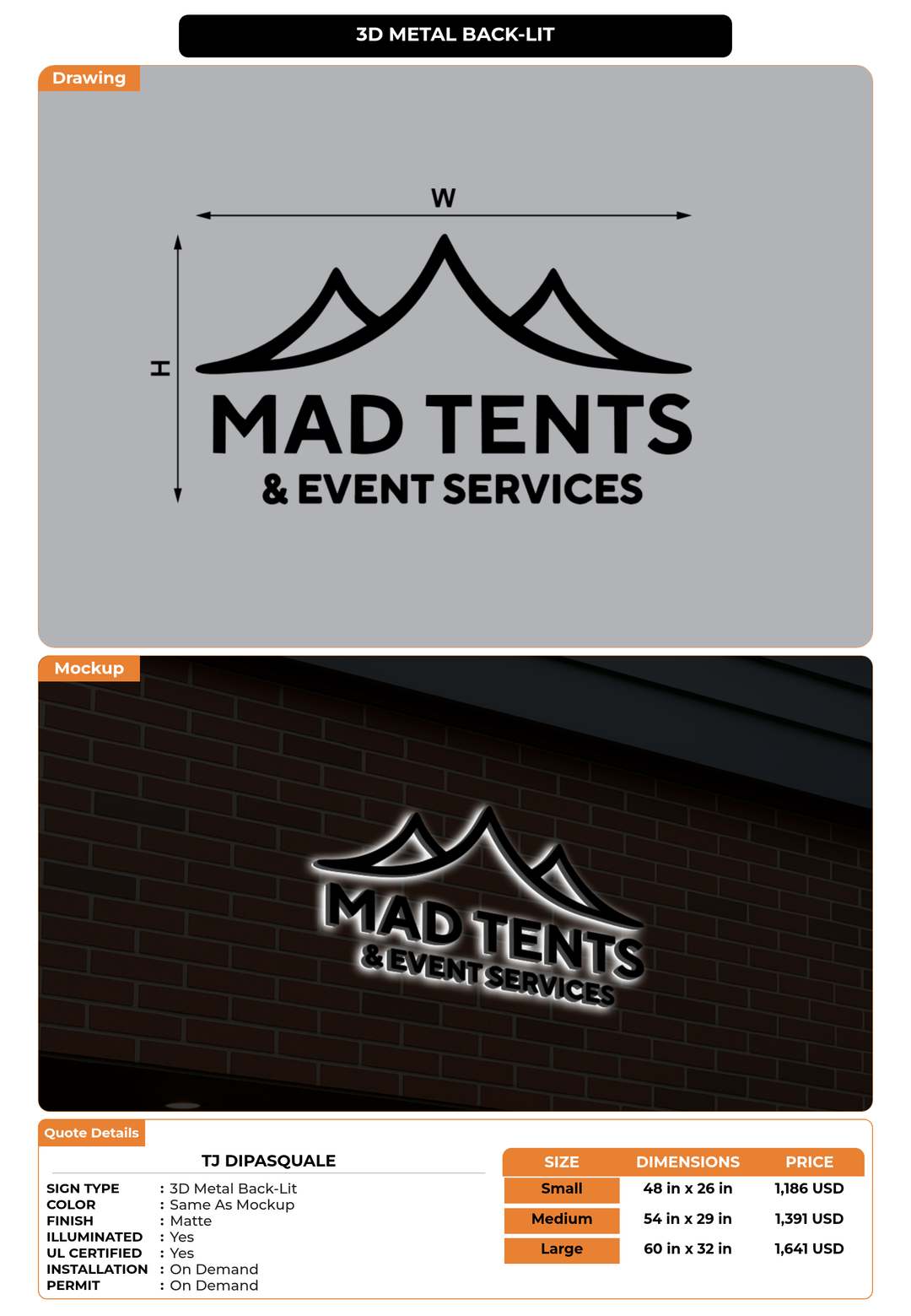 CUSTOM MOCKUP SIGN FOR TJ Dipasquale