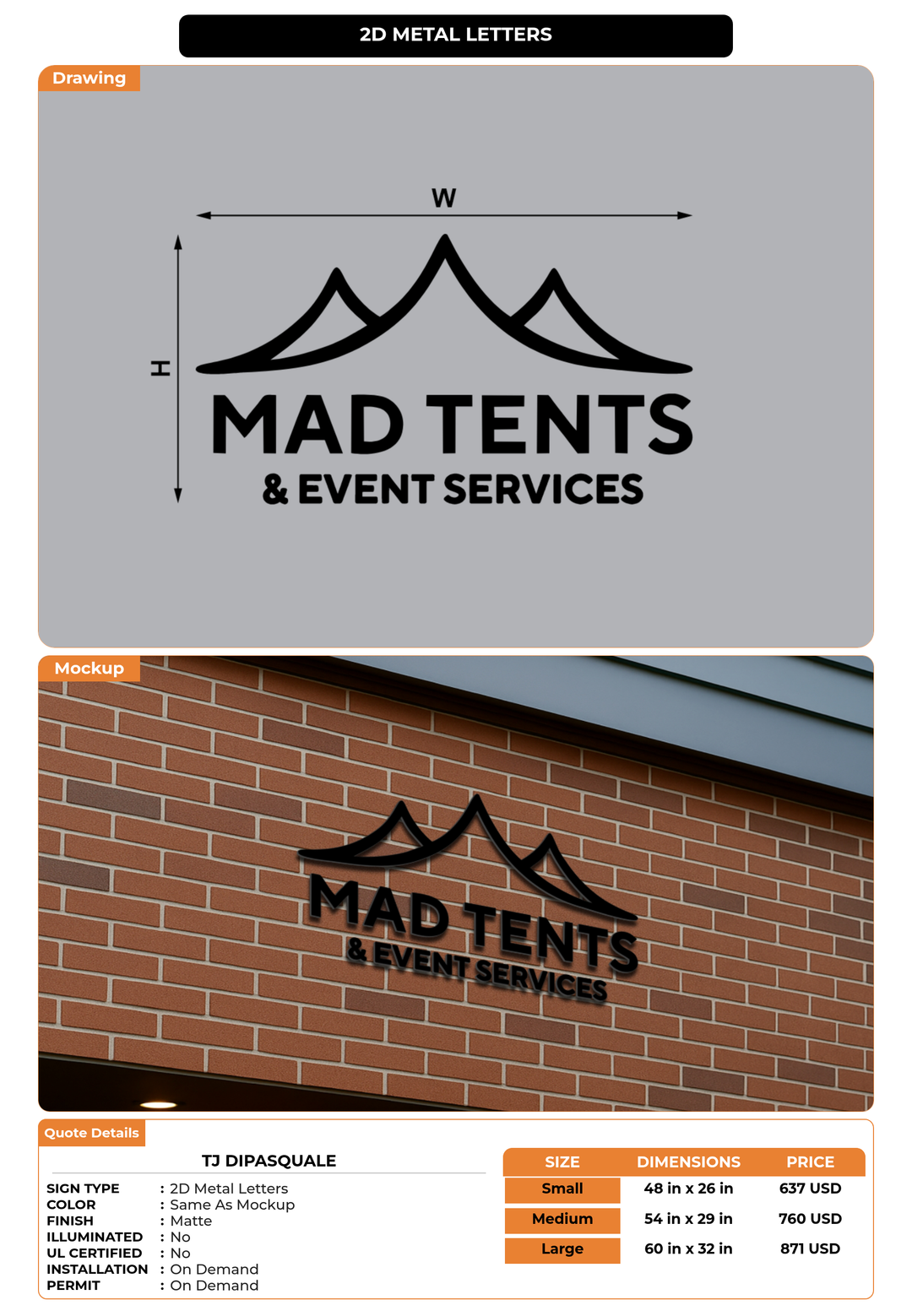 CUSTOM MOCKUP SIGN FOR TJ Dipasquale
