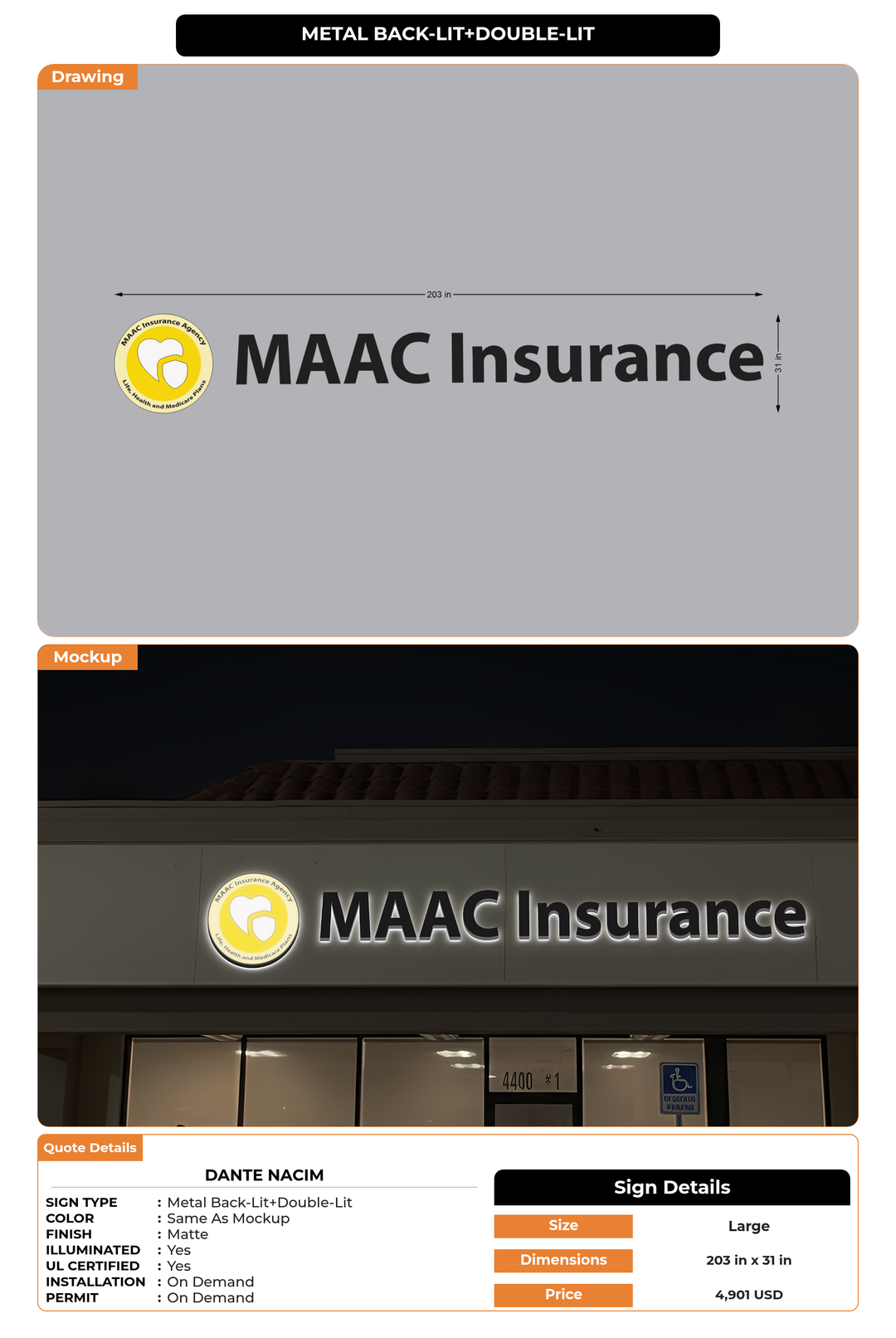 CUSTOM MOCKUP SIGN FOR Dante Nacim