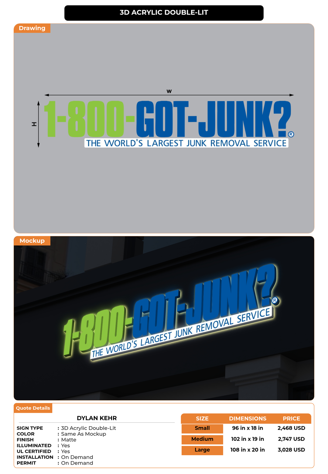 CUSTOM MOCKUP SIGN FOR Dylan Kehr