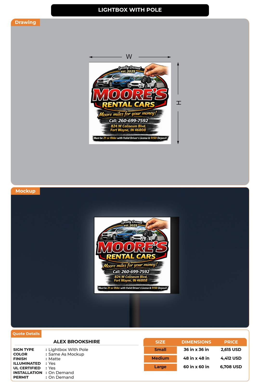 CUSTOM MOCKUP SIGN FOR Alex Brookshire
