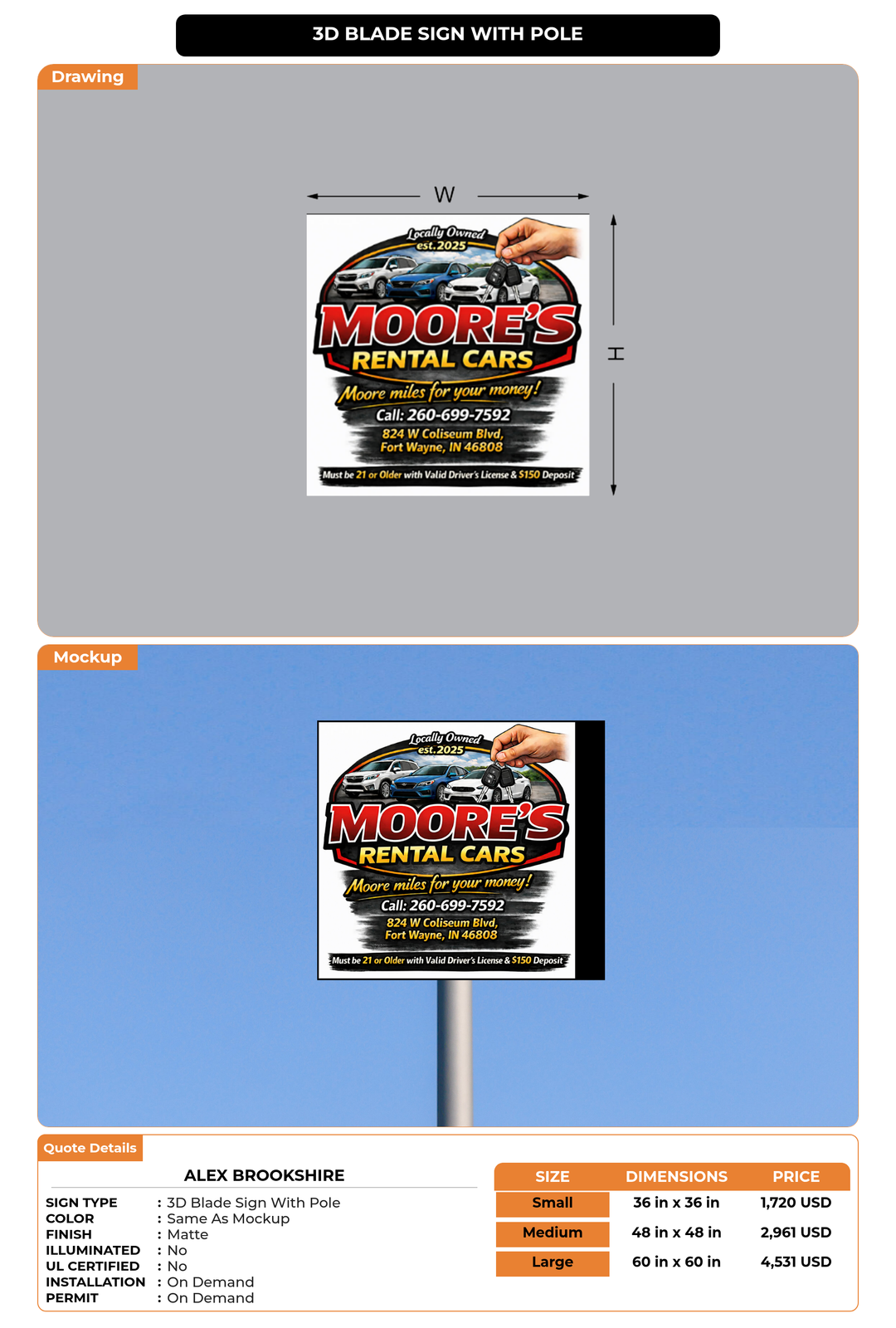 CUSTOM MOCKUP SIGN FOR Alex Brookshire