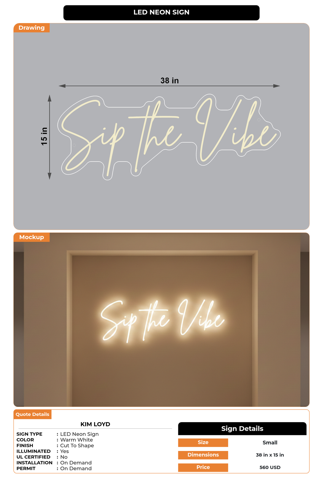 CUSTOM MOCKUP SIGN FOR Kim Loyd