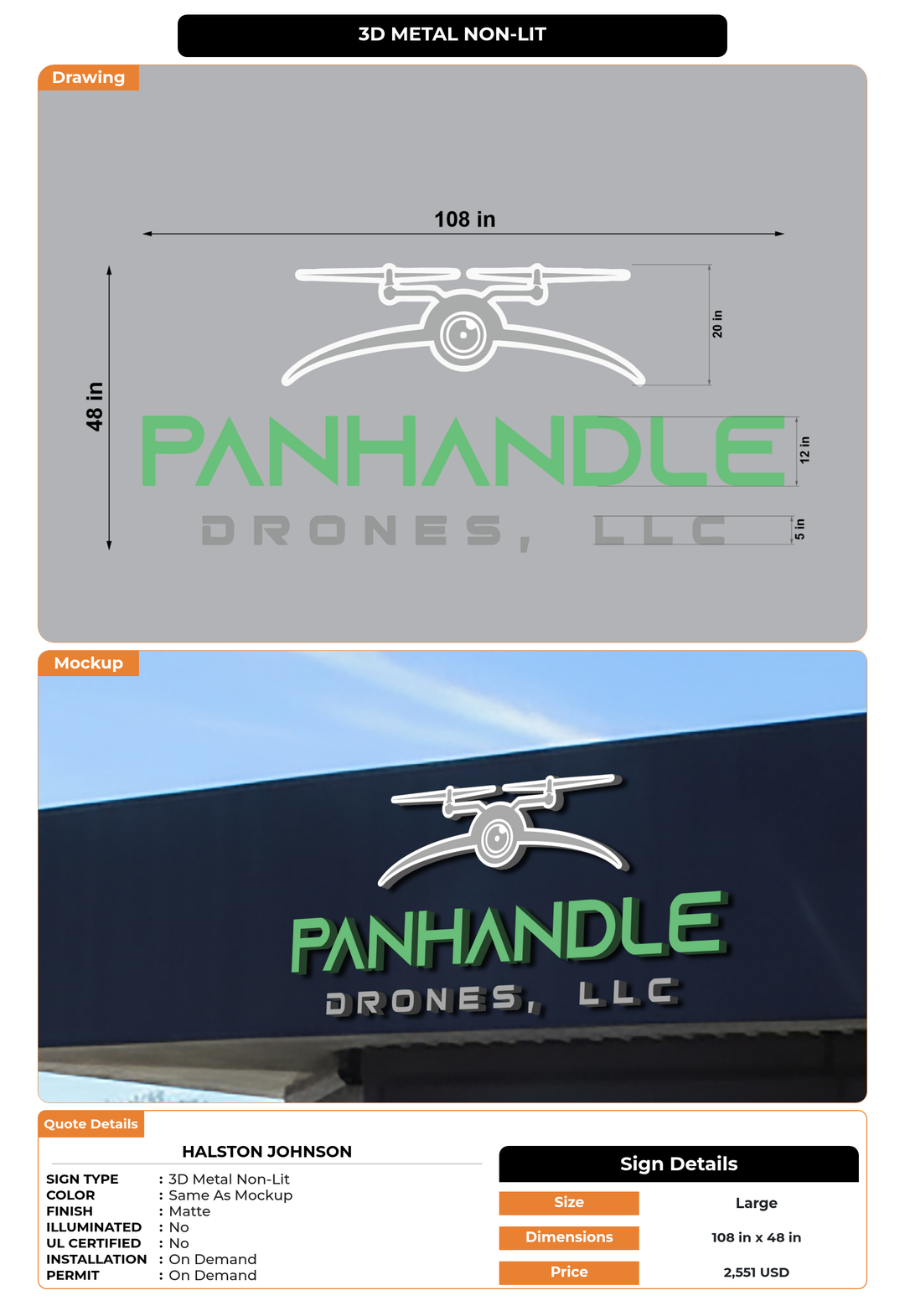 CUSTOM MOCKUP SIGN FOR Halston Johnson