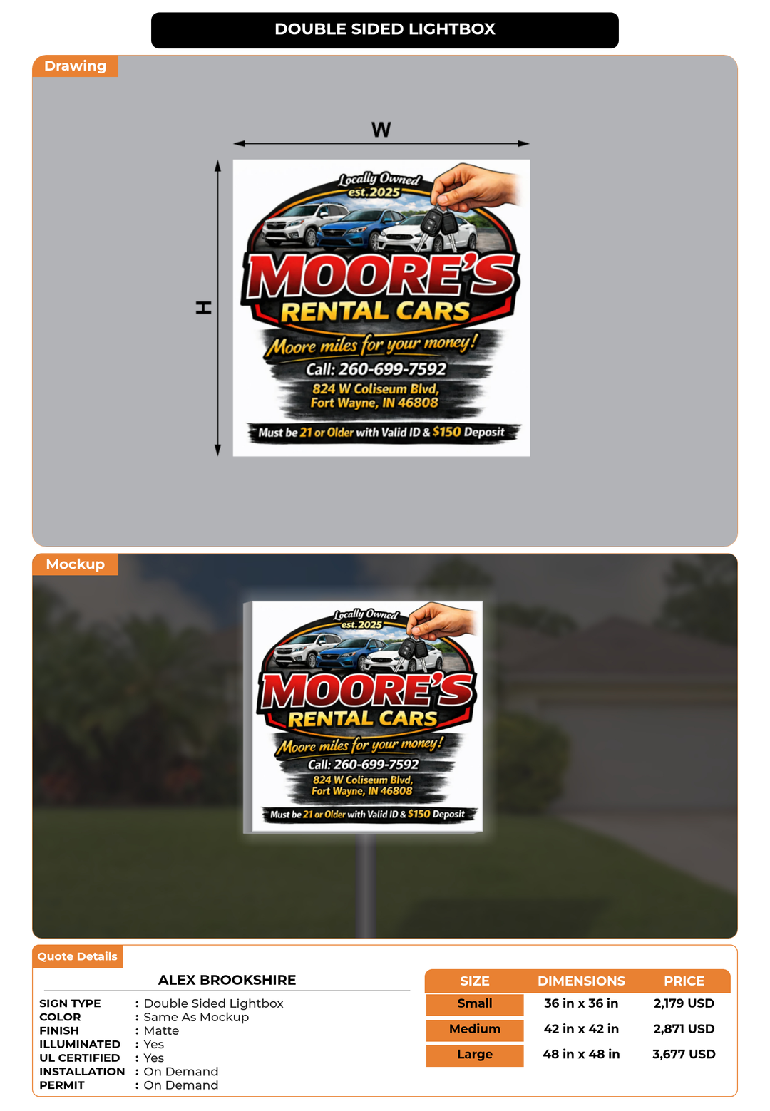 CUSTOM MOCKUP SIGN FOR Alex Brookshire