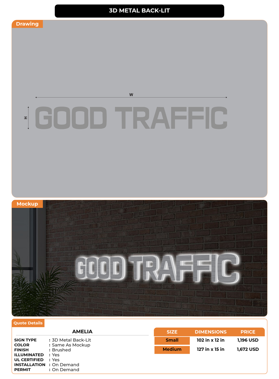 CUSTOM MOCKUP SIGN FOR amelia