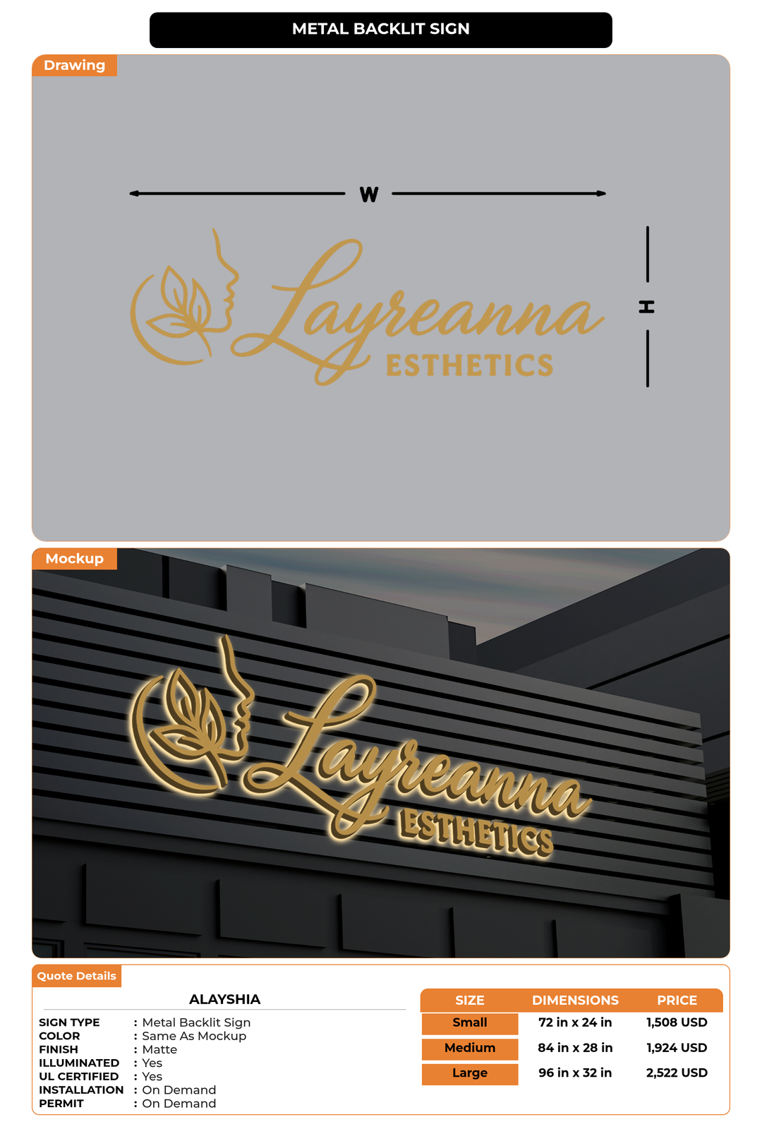 CUSTOM MOCKUP SIGN FOR Alayshia