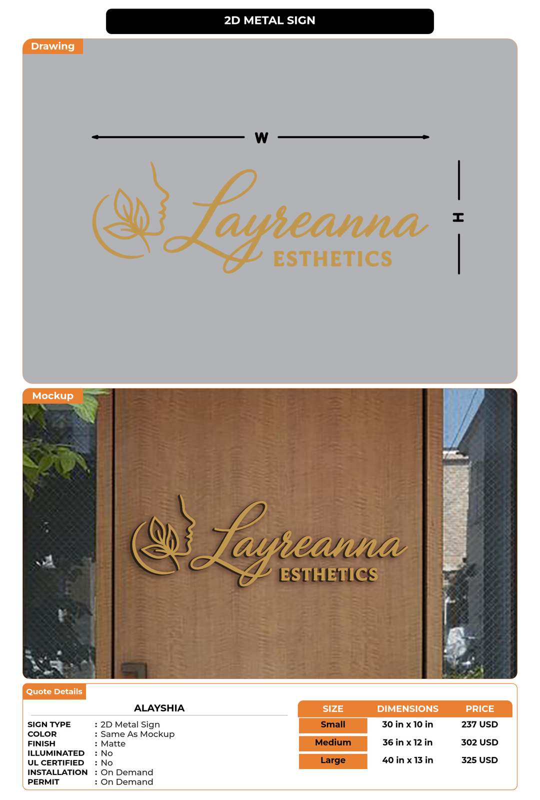 CUSTOM MOCKUP SIGN FOR Alayshia