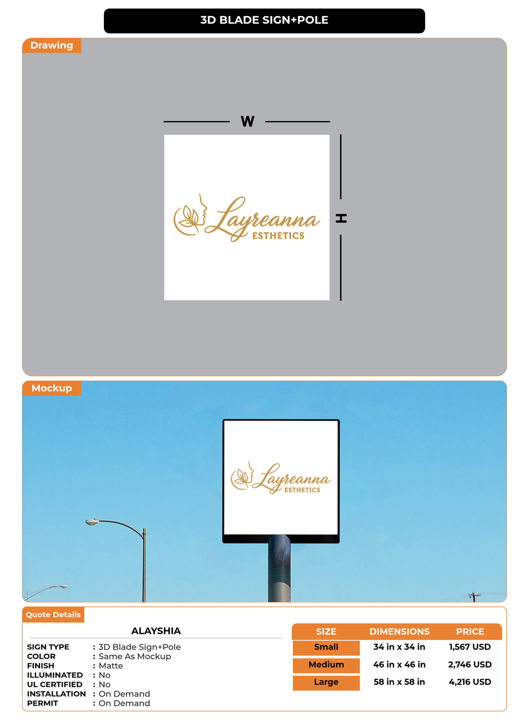 CUSTOM MOCKUP SIGN FOR Alayshia