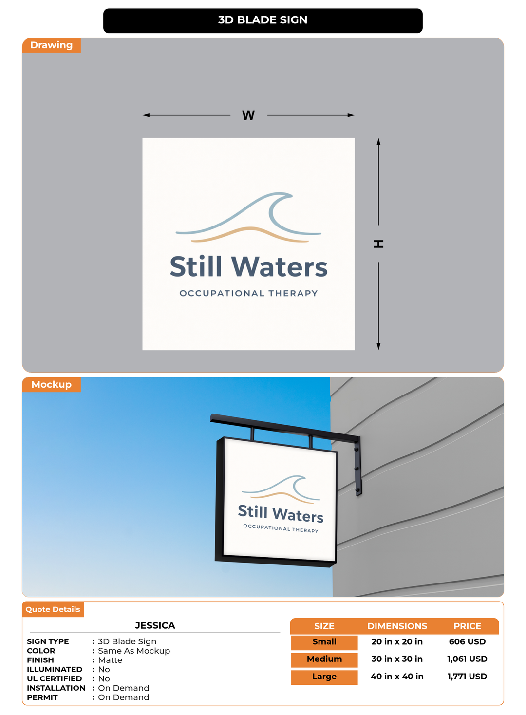 CUSTOM MOCKUP SIGN FOR Jessica