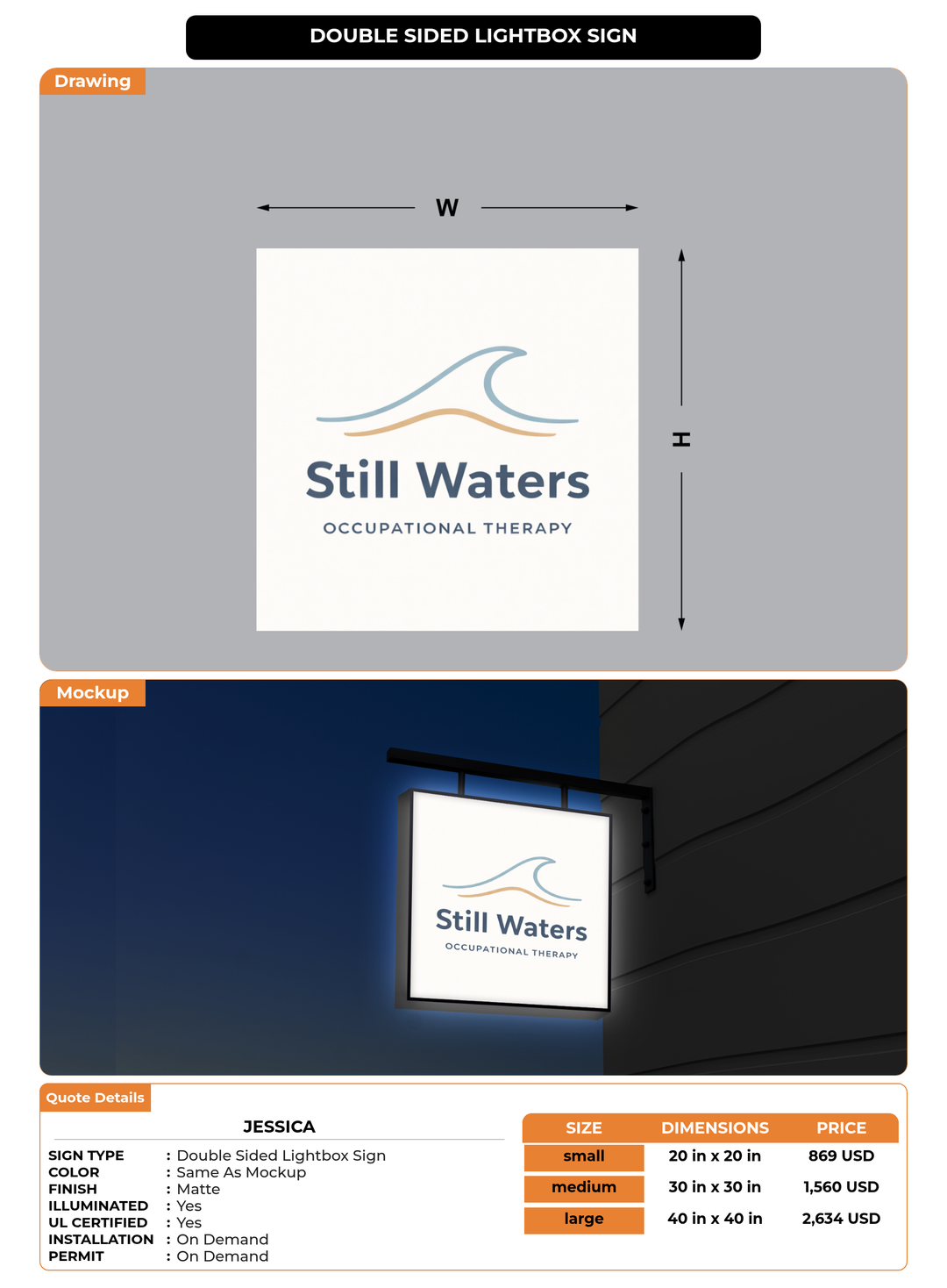 CUSTOM MOCKUP SIGN FOR Jessica