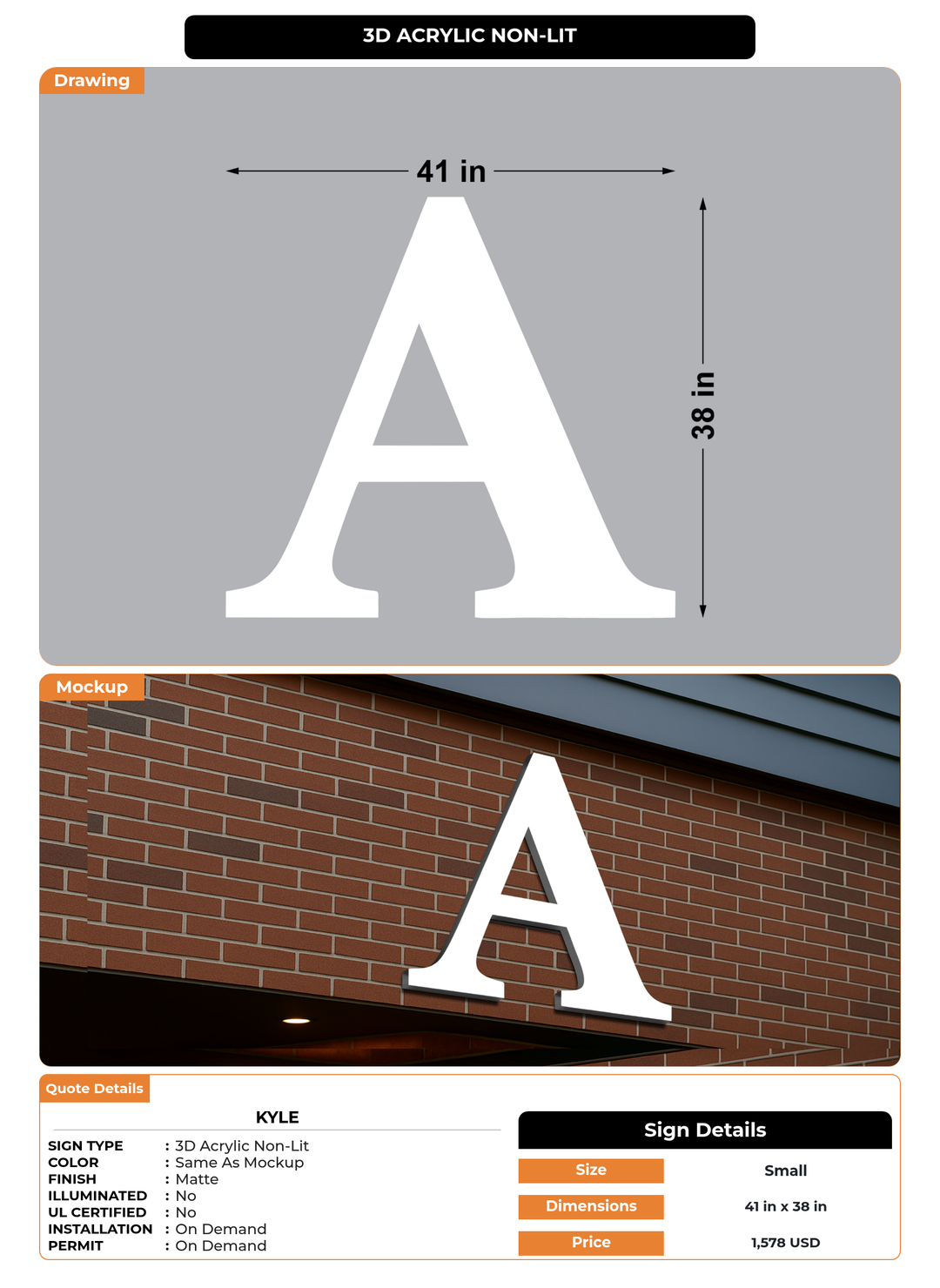CUSTOM MOCKUP SIGN FOR Kyle