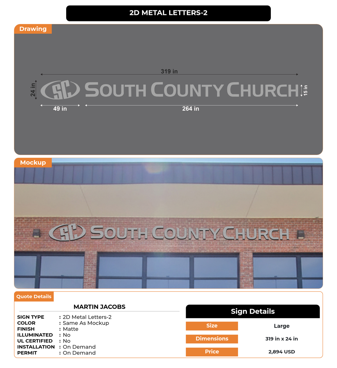 CUSTOM MOCKUP SIGN FOR Martin Jacobs