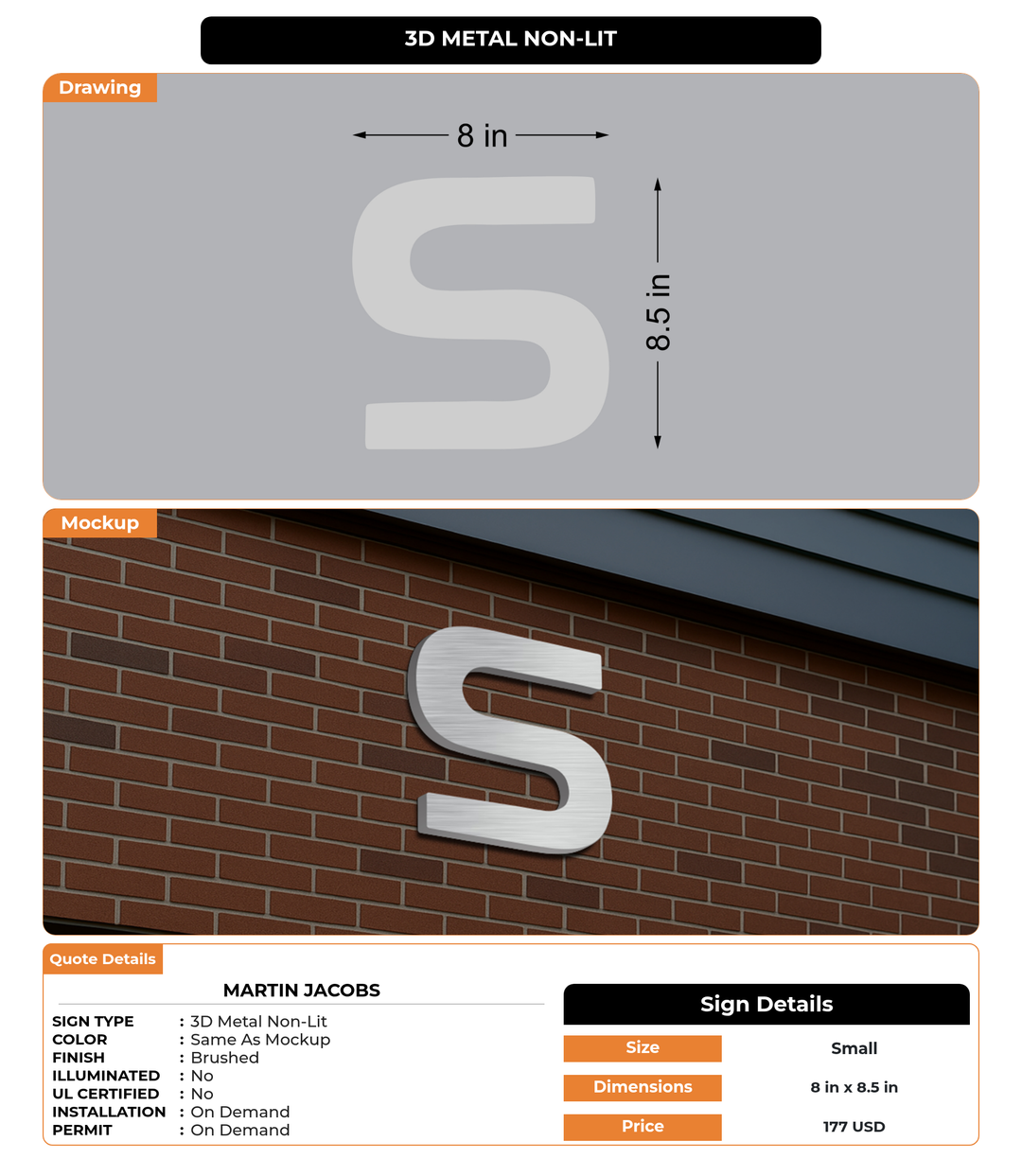 CUSTOM MOCKUP SIGN FOR Martin Jacobs