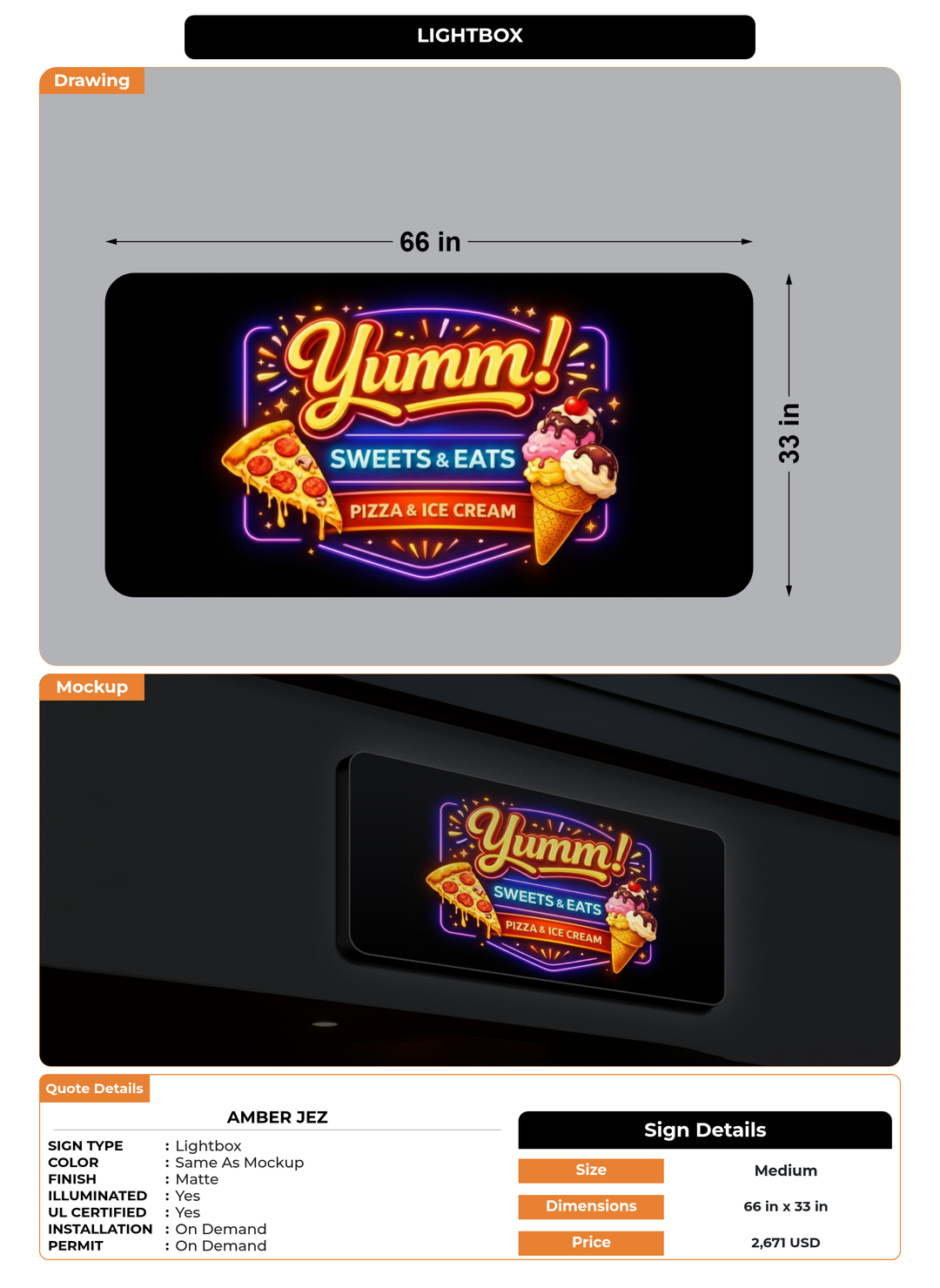 CUSTOM MOCKUP SIGN FOR Amber jez