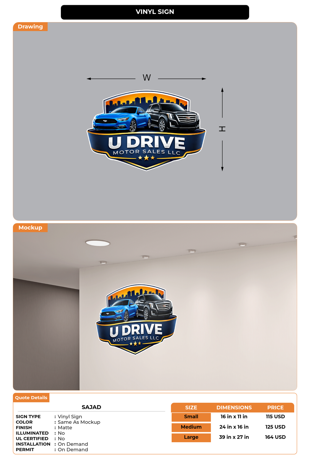 CUSTOM MOCKUP SIGN FOR Sajad