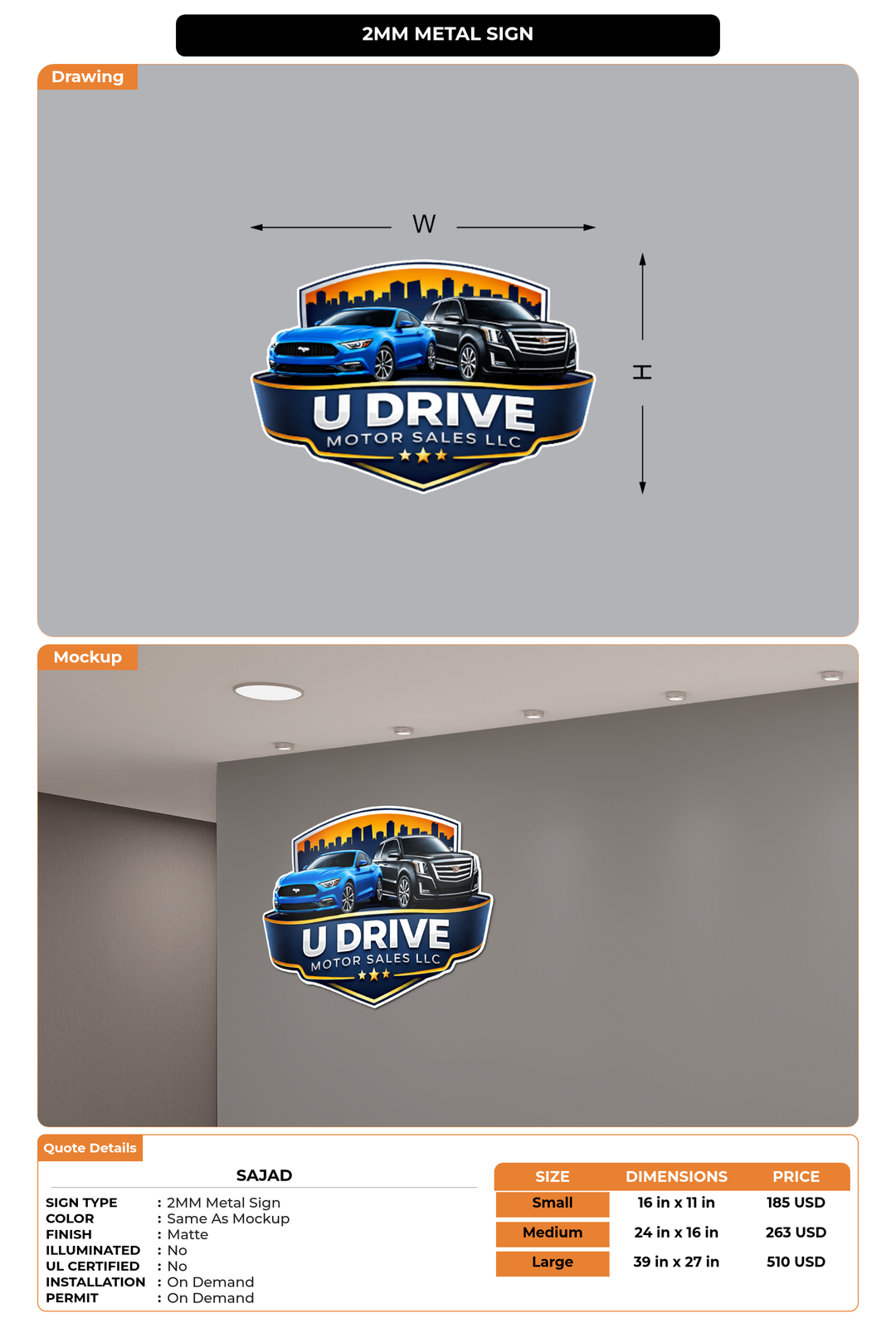 CUSTOM MOCKUP SIGN FOR Sajad