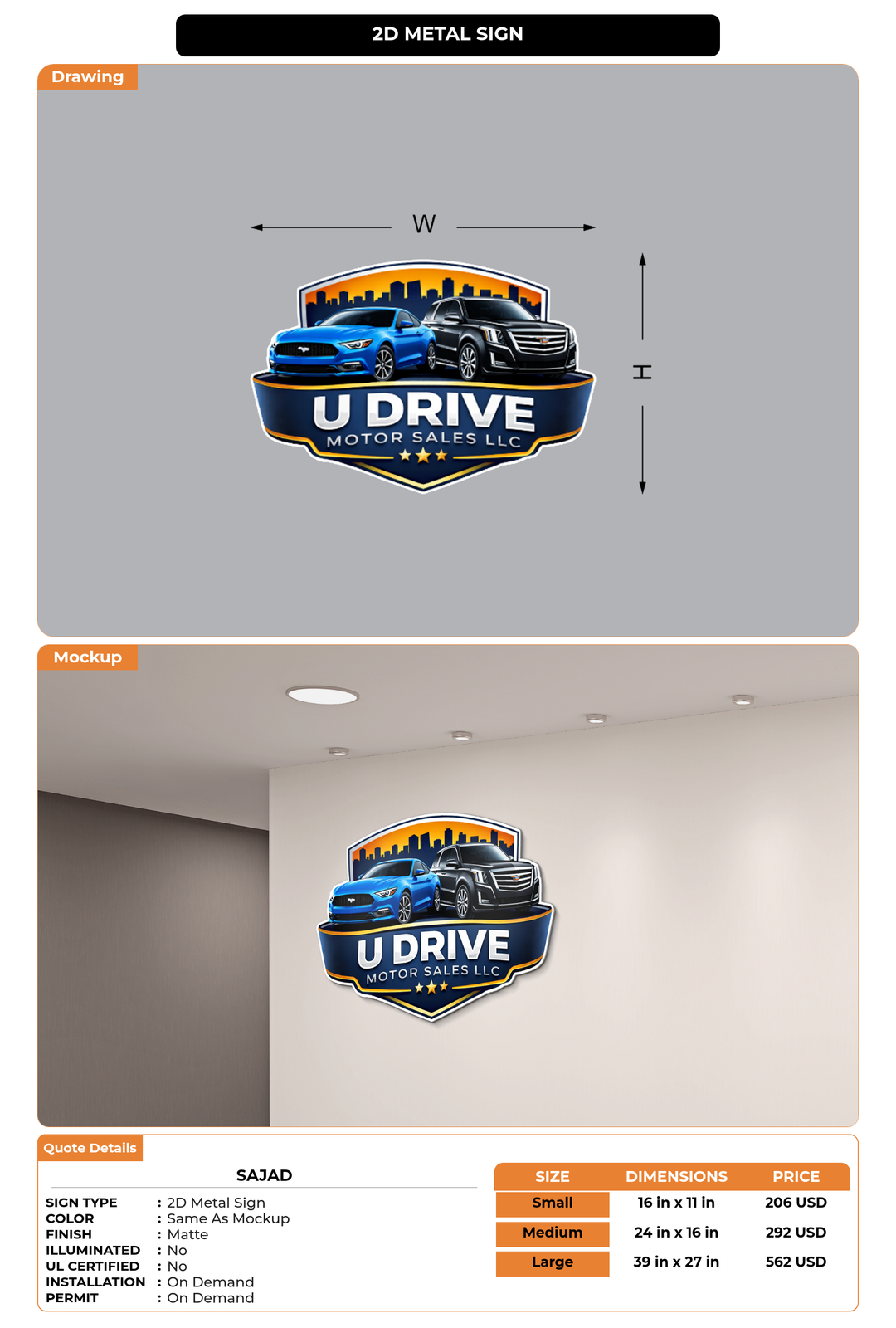 CUSTOM MOCKUP SIGN FOR Sajad