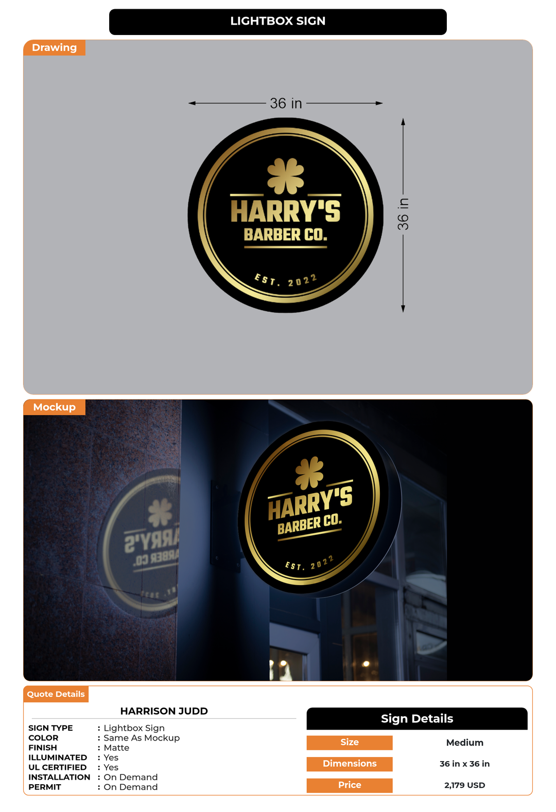 CUSTOM MOCKUP SIGN FOR Harrison Judd