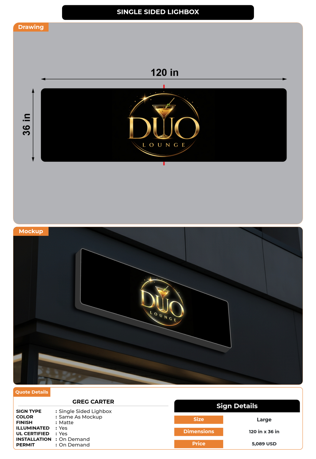 CUSTOM MOCKUP SIGN FOR Greg carter