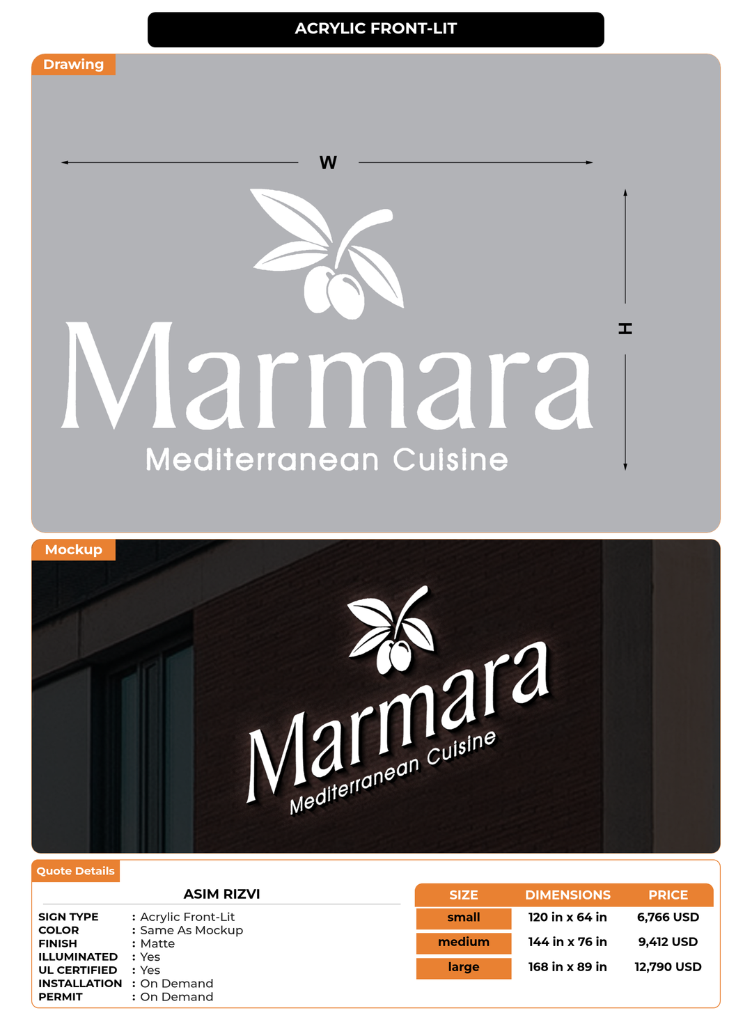 CUSTOM MOCKUP SIGN FOR Asim Rizvi