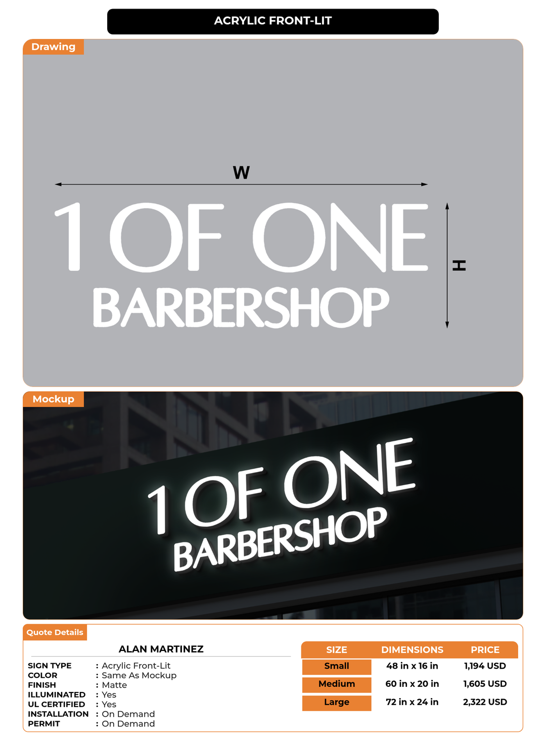 CUSTOM MOCKUP SIGN FOR Alan Martinez