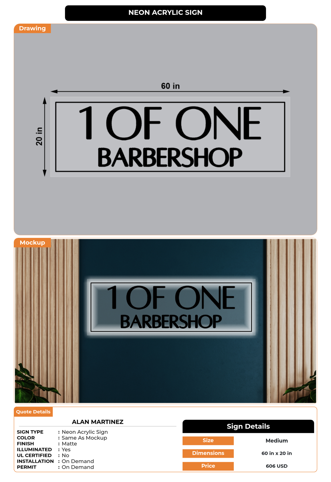 CUSTOM MOCKUP SIGN FOR Alan Martinez