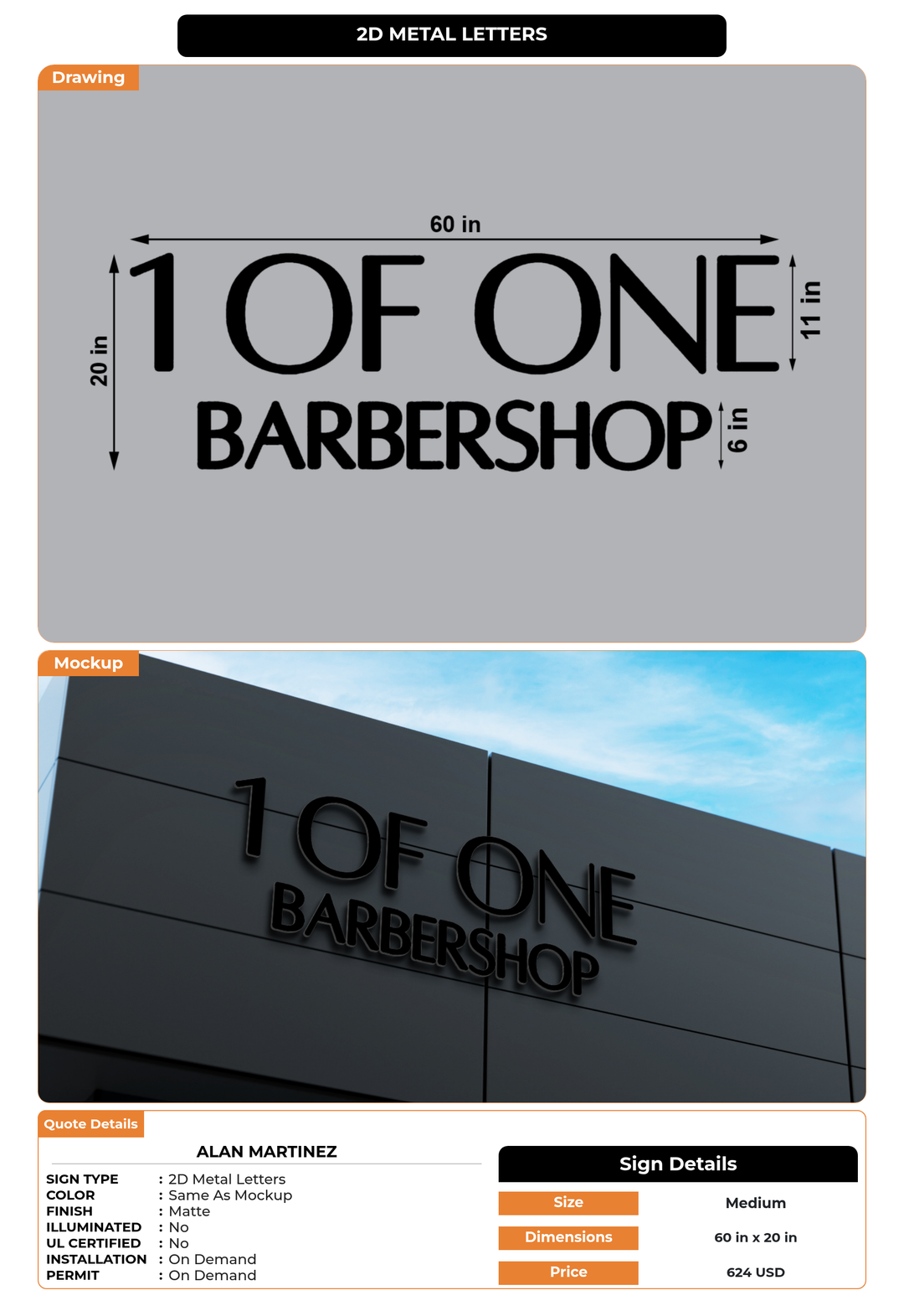 CUSTOM MOCKUP SIGN FOR Alan Martinez
