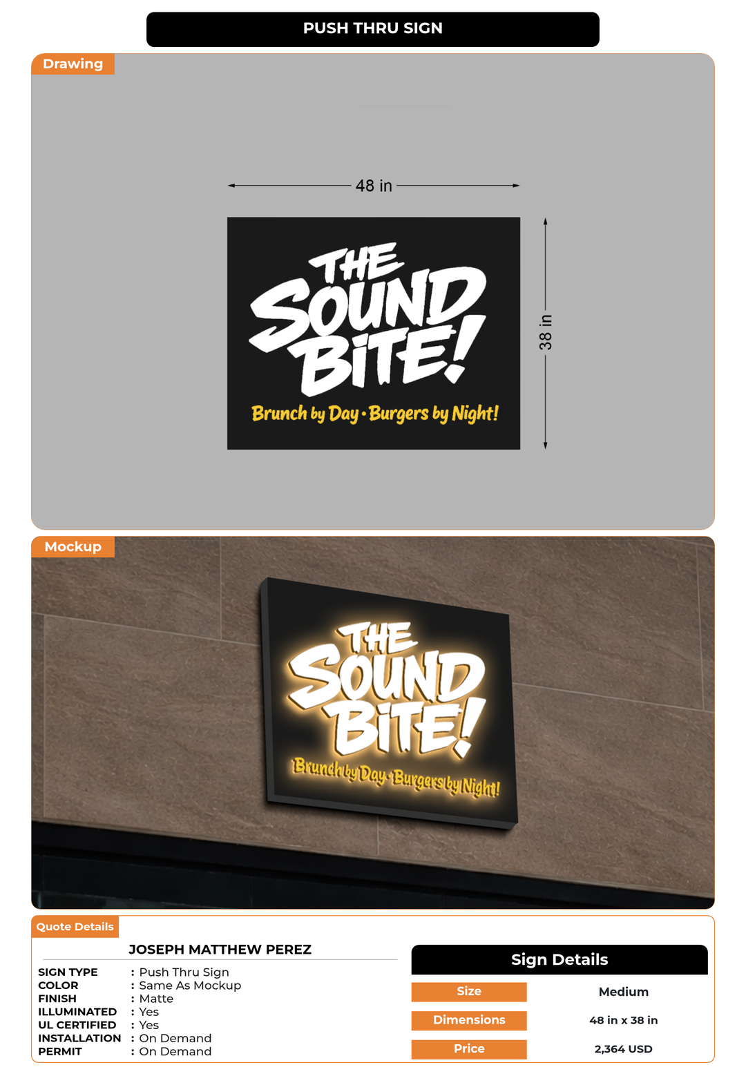 CUSTOM MOCKUP SIGN FOR Joseph Matthew perez