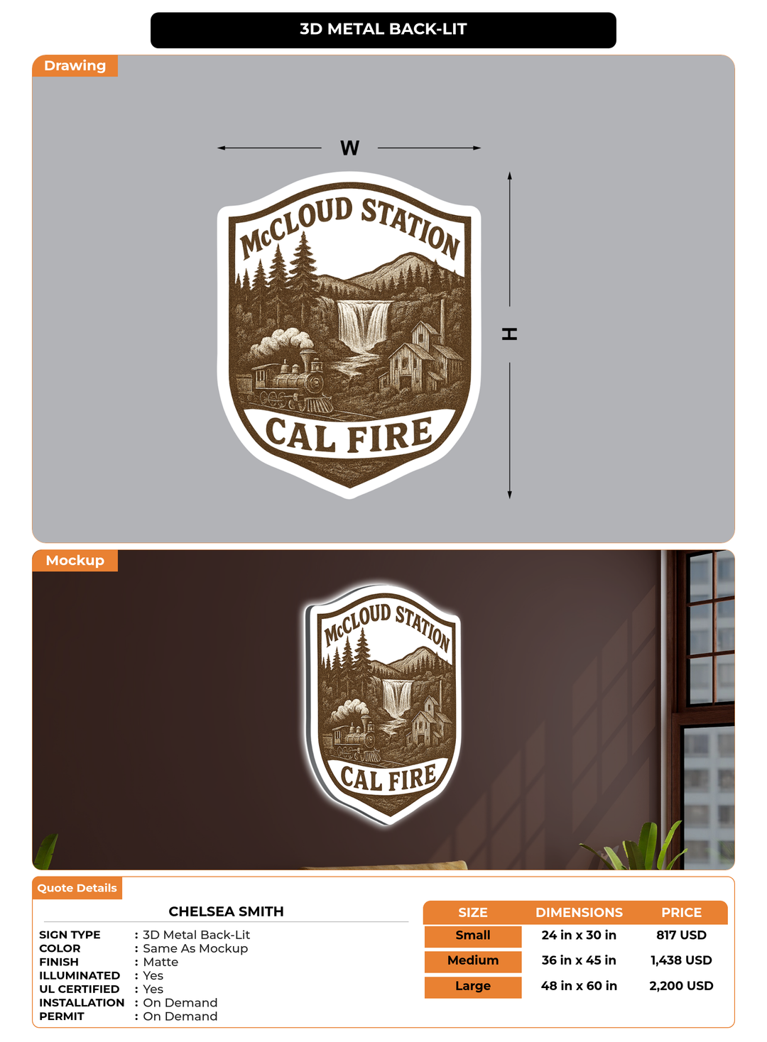 CUSTOM MOCKUP SIGN FOR Chelsea Smith