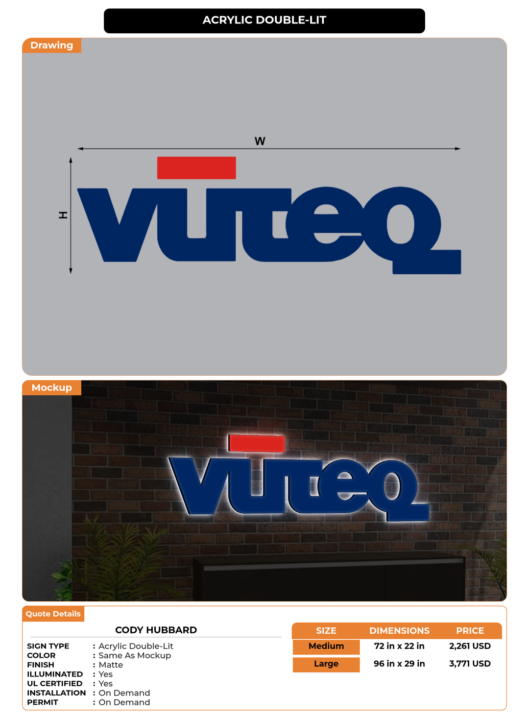 CUSTOM MOCKUP SIGN FOR Cody Hubbard