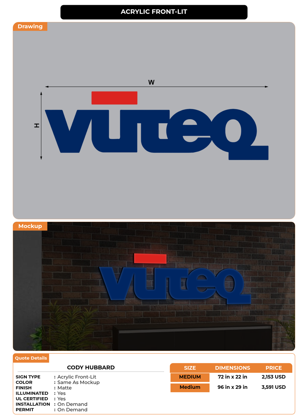 CUSTOM MOCKUP SIGN FOR Cody Hubbard