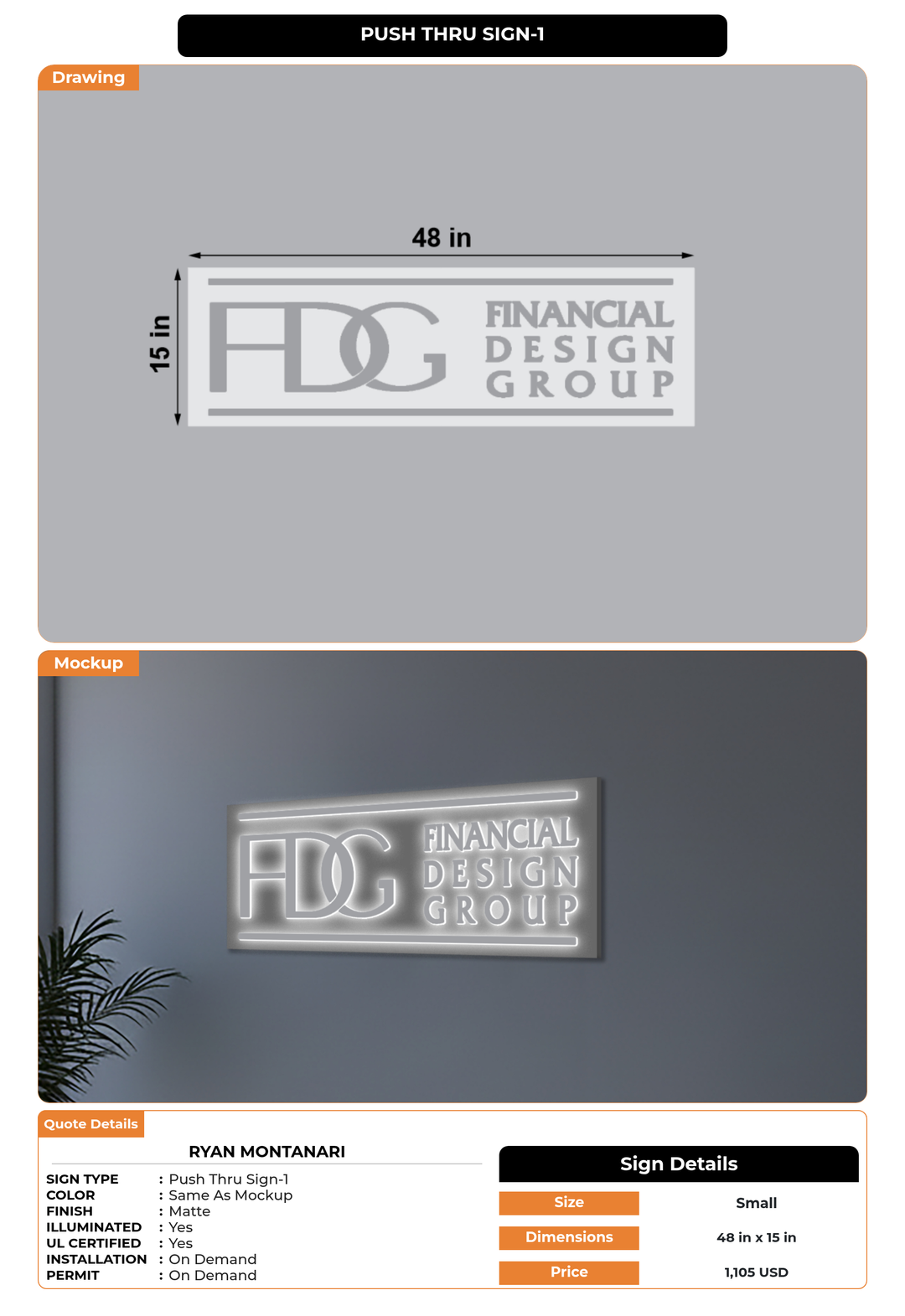 CUSTOM MOCKUP SIGN FOR Ryan Montanari
