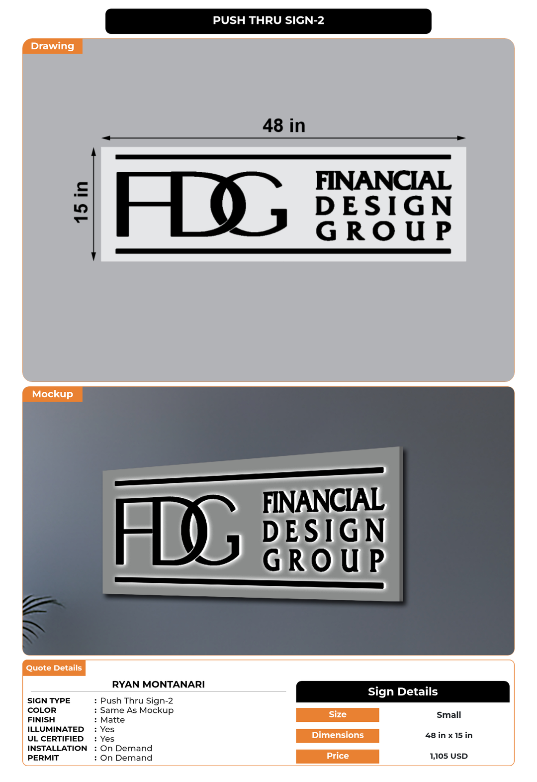 CUSTOM MOCKUP SIGN FOR Ryan Montanari