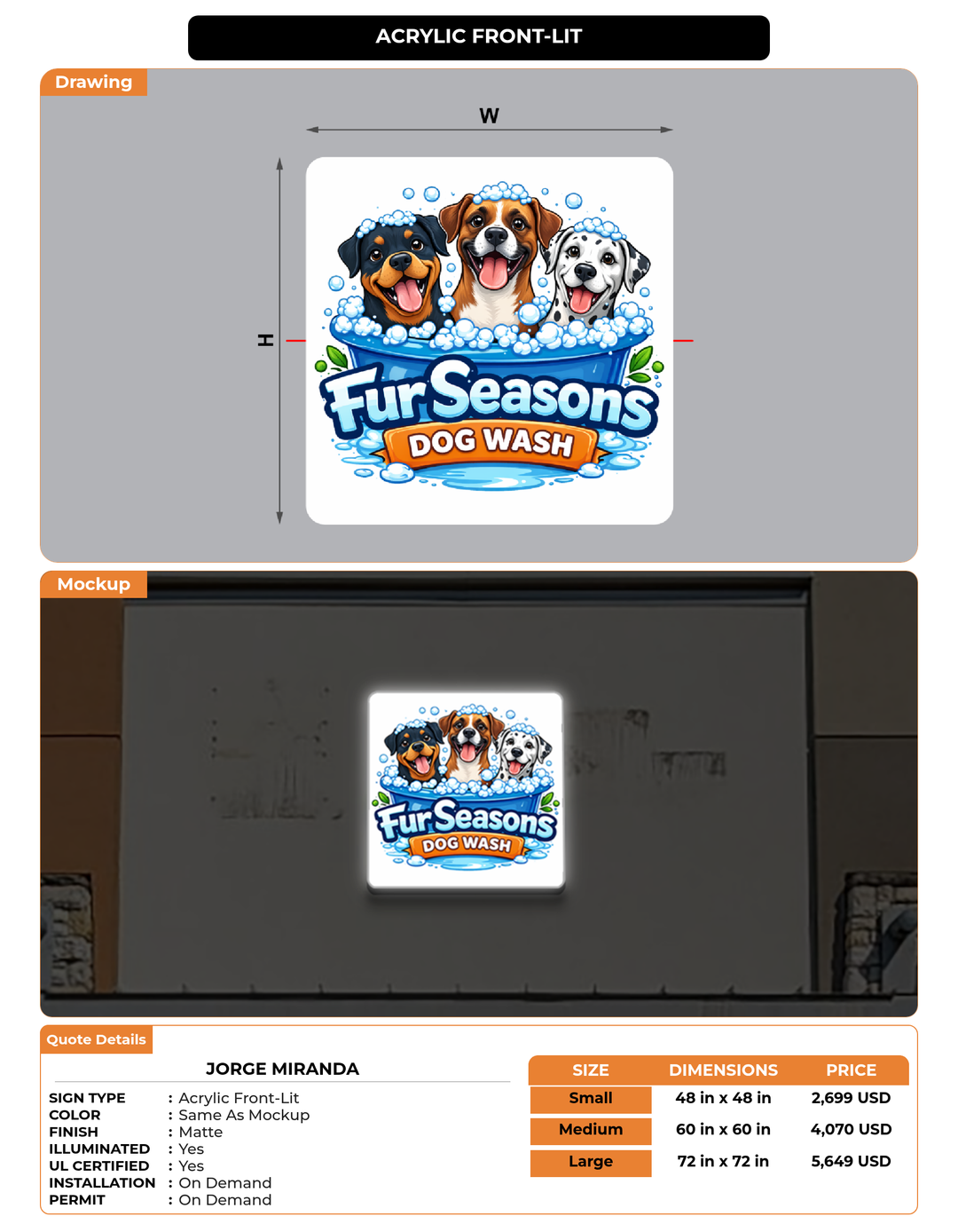 CUSTOM MOCKUP SIGN FOR Jorge Miranda