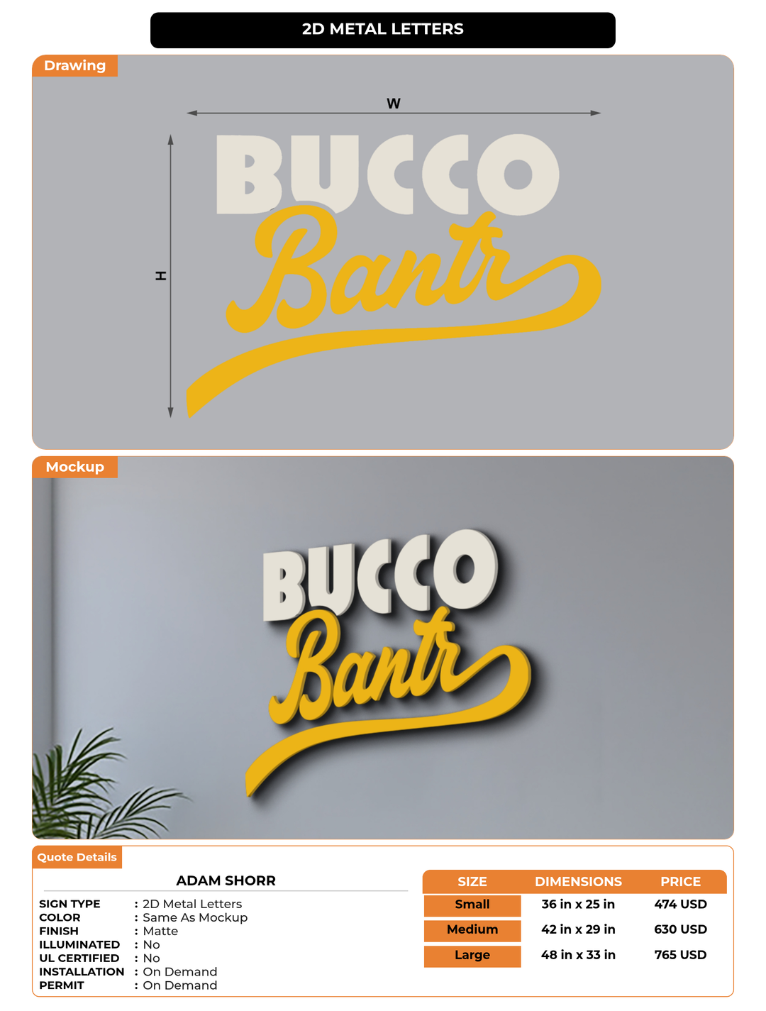CUSTOM MOCKUP SIGN FOR Adam Shorr