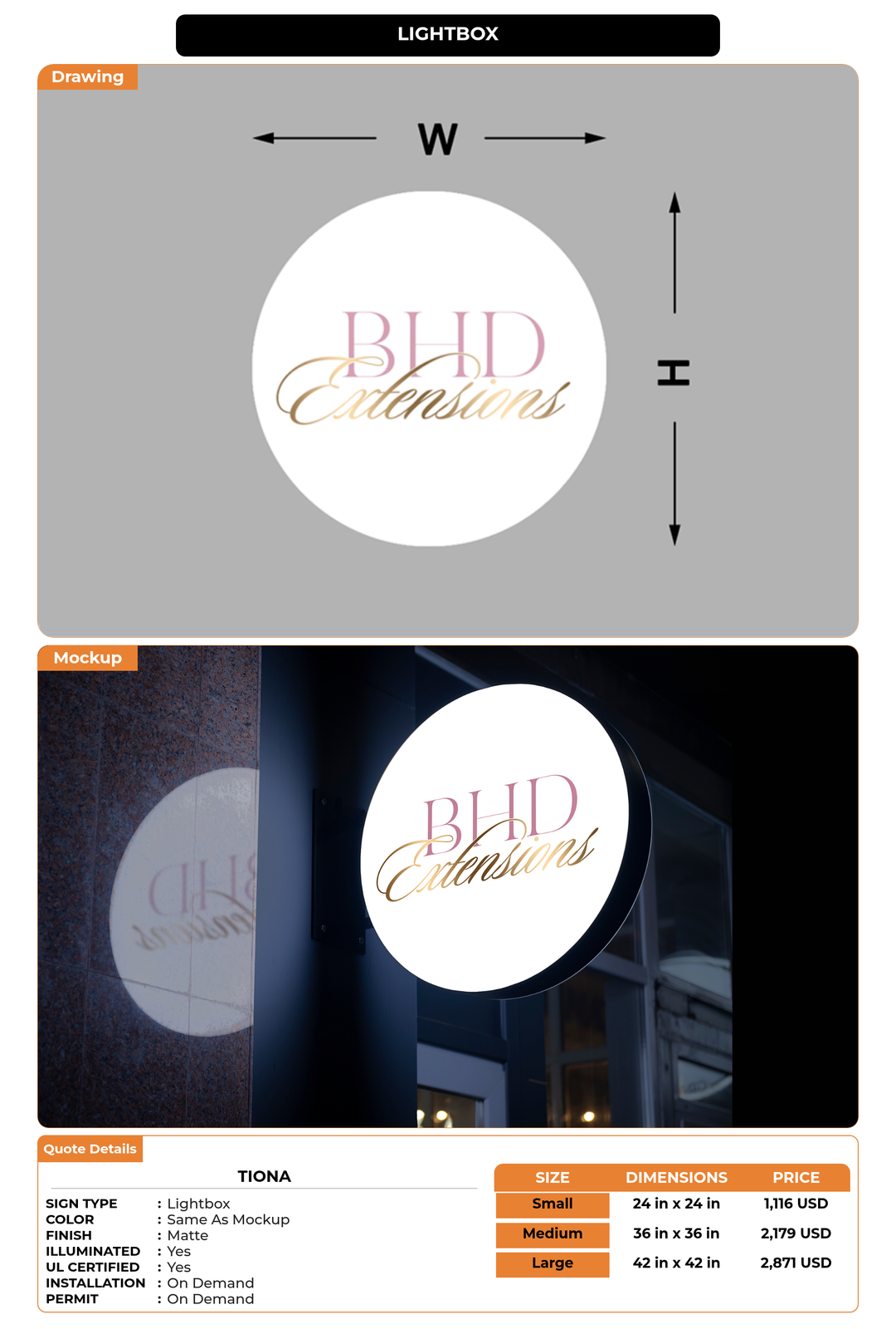 CUSTOM MOCKUP SIGN FOR Tiona