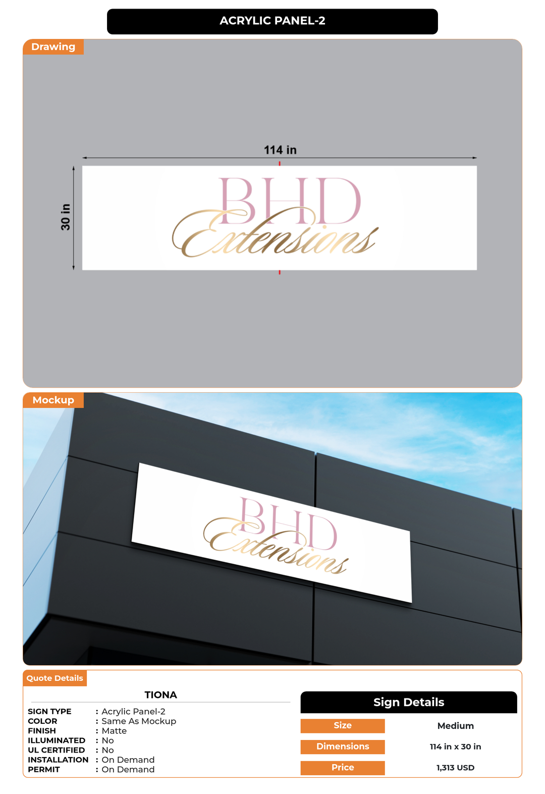 CUSTOM MOCKUP SIGN FOR Tiona