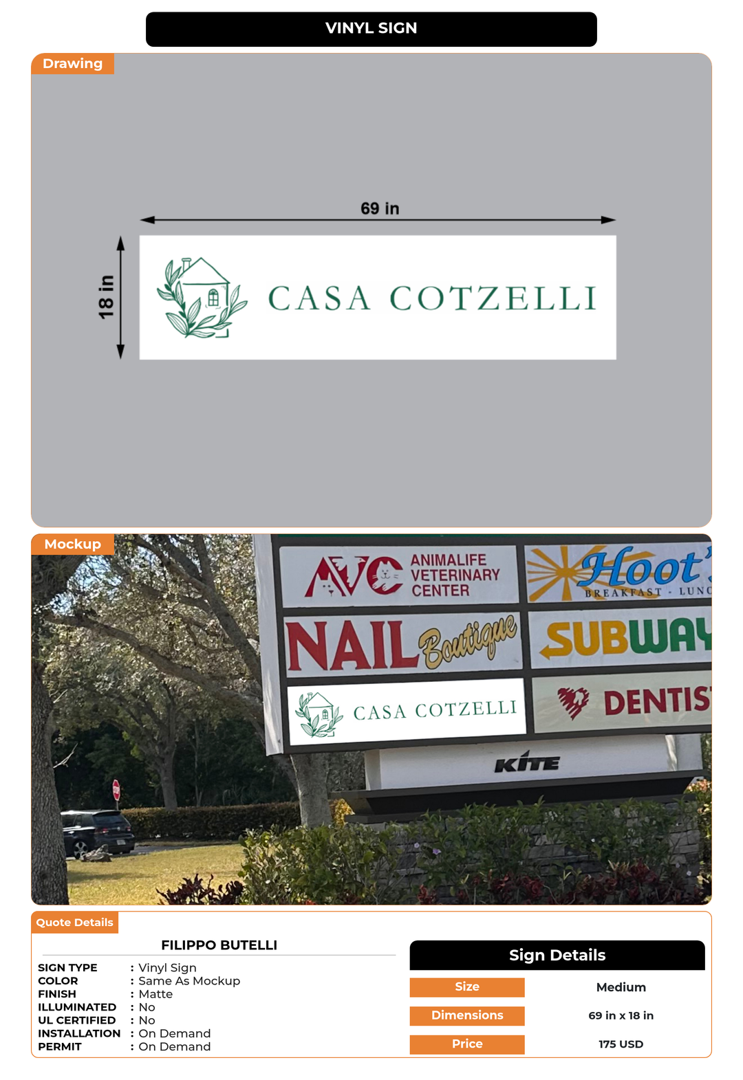 CUSTOM MOCKUP SIGN FOR Filippo Butelli