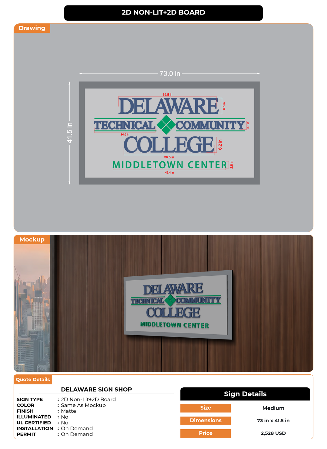 CUSTOM MOCKUP SIGN FOR Delaware SIGN Shop