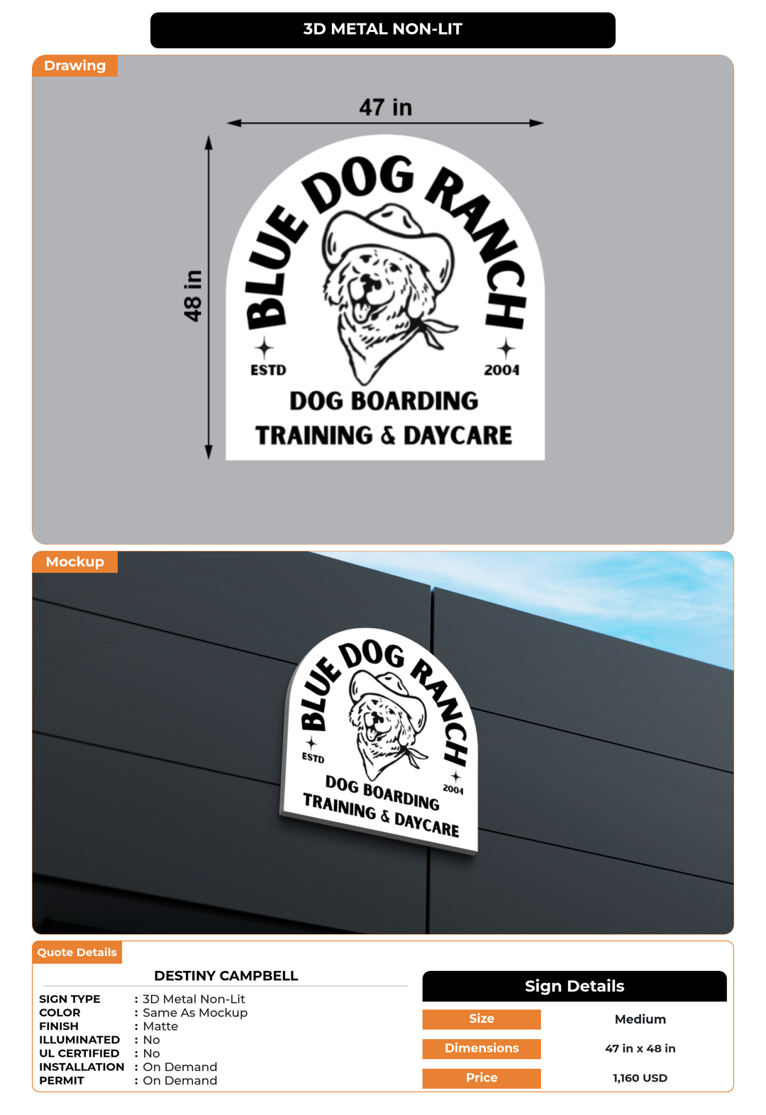 CUSTOM MOCKUP SIGN FOR Destiny Campbell